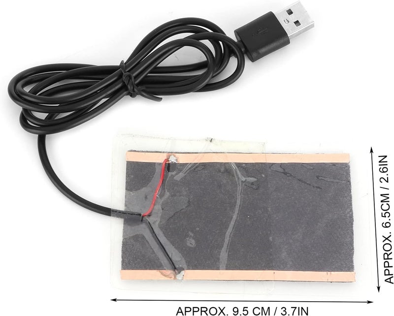 Entatial Heat Pad For Reptiles, 5W Portable Heating Pad Carbon Fiber Reptile Heating Pad 45˚C USB Heating Film Heat Mat For Reptiles Low Power Heat Pad For Home Outdoors Daily Use - Image 4